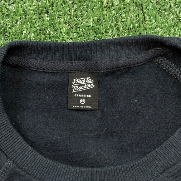 Deus Ex Machina Sweatshirt Men's Size XL Blue Long Sleeve Pullover Motorcycle - Picture 10 of 10